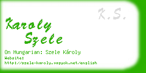 karoly szele business card